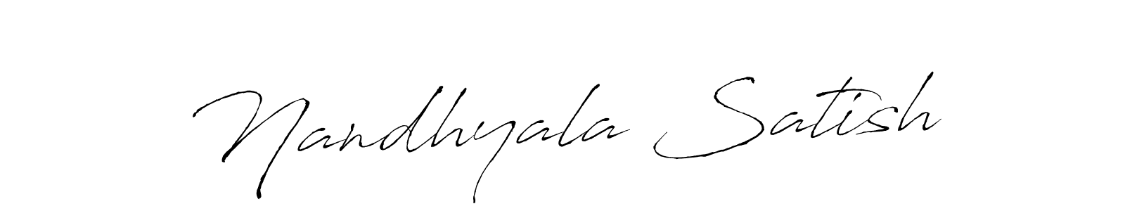 Make a beautiful signature design for name Nandhyala Satish. Use this online signature maker to create a handwritten signature for free. Nandhyala Satish signature style 6 images and pictures png