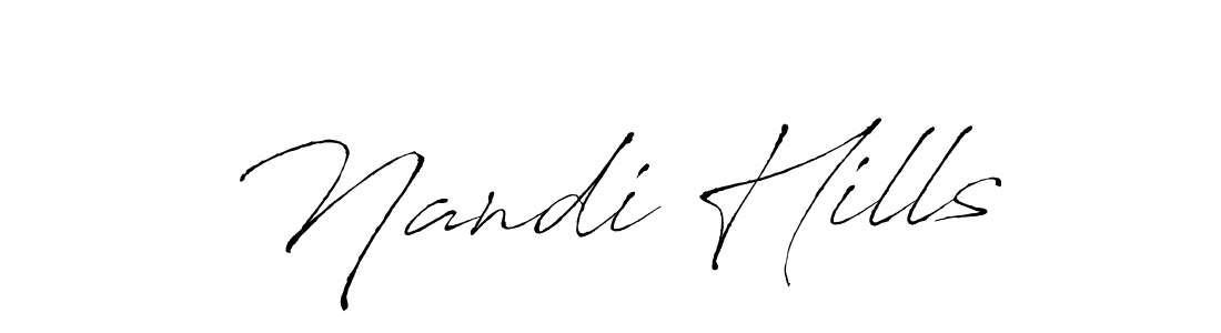How to make Nandi Hills signature? Antro_Vectra is a professional autograph style. Create handwritten signature for Nandi Hills name. Nandi Hills signature style 6 images and pictures png