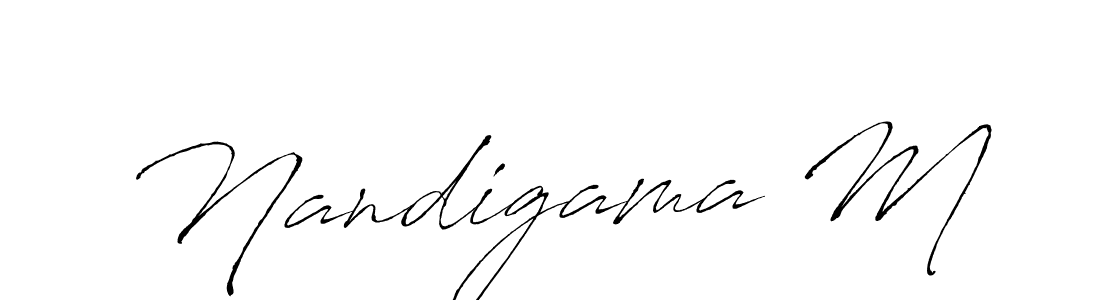 Nandigama M stylish signature style. Best Handwritten Sign (Antro_Vectra) for my name. Handwritten Signature Collection Ideas for my name Nandigama M. Nandigama M signature style 6 images and pictures png