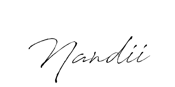 How to make Nandii signature? Antro_Vectra is a professional autograph style. Create handwritten signature for Nandii name. Nandii signature style 6 images and pictures png
