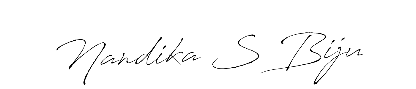 if you are searching for the best signature style for your name Nandika S Biju. so please give up your signature search. here we have designed multiple signature styles  using Antro_Vectra. Nandika S Biju signature style 6 images and pictures png