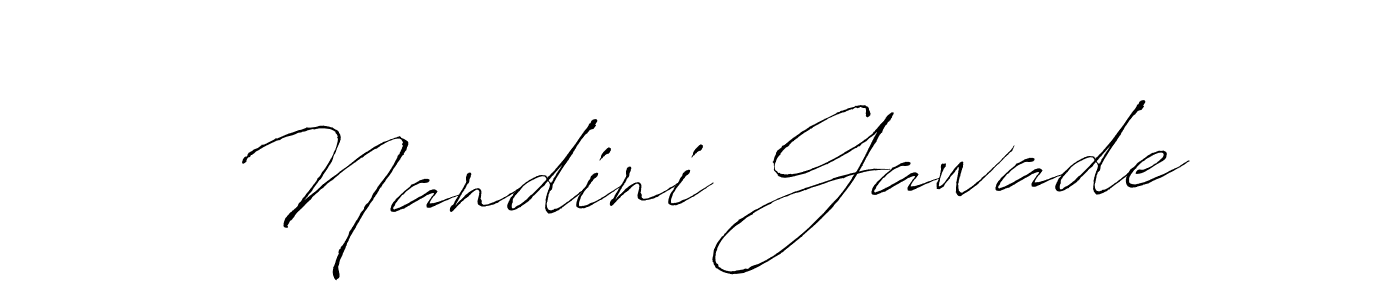 How to make Nandini Gawade name signature. Use Antro_Vectra style for creating short signs online. This is the latest handwritten sign. Nandini Gawade signature style 6 images and pictures png