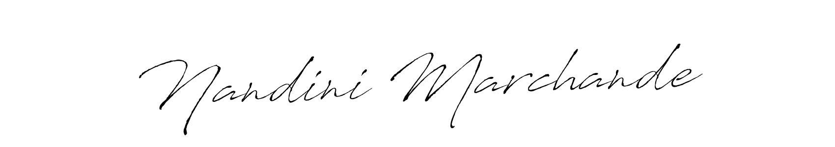 Make a beautiful signature design for name Nandini Marchande. With this signature (Antro_Vectra) style, you can create a handwritten signature for free. Nandini Marchande signature style 6 images and pictures png