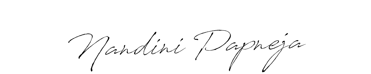 This is the best signature style for the Nandini Papneja name. Also you like these signature font (Antro_Vectra). Mix name signature. Nandini Papneja signature style 6 images and pictures png