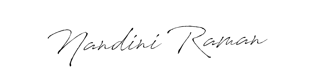 The best way (Antro_Vectra) to make a short signature is to pick only two or three words in your name. The name Nandini Raman include a total of six letters. For converting this name. Nandini Raman signature style 6 images and pictures png