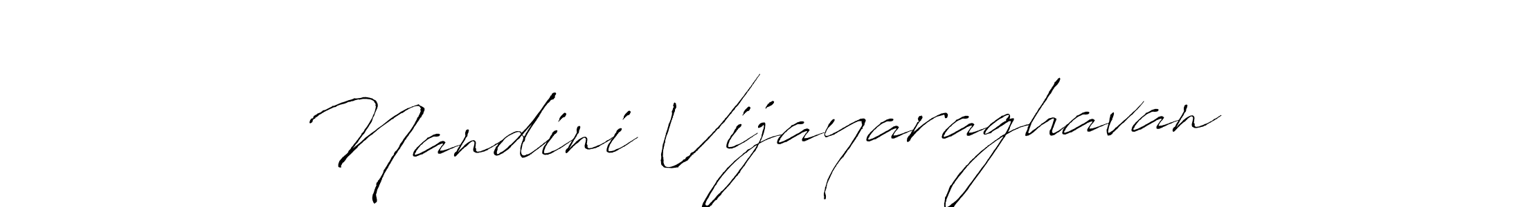 Make a beautiful signature design for name Nandini Vijayaraghavan. With this signature (Antro_Vectra) style, you can create a handwritten signature for free. Nandini Vijayaraghavan signature style 6 images and pictures png