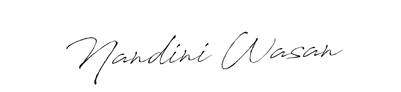 You should practise on your own different ways (Antro_Vectra) to write your name (Nandini Wasan) in signature. don't let someone else do it for you. Nandini Wasan signature style 6 images and pictures png