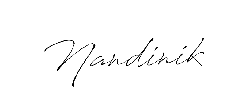 How to make Nandinik signature? Antro_Vectra is a professional autograph style. Create handwritten signature for Nandinik name. Nandinik signature style 6 images and pictures png