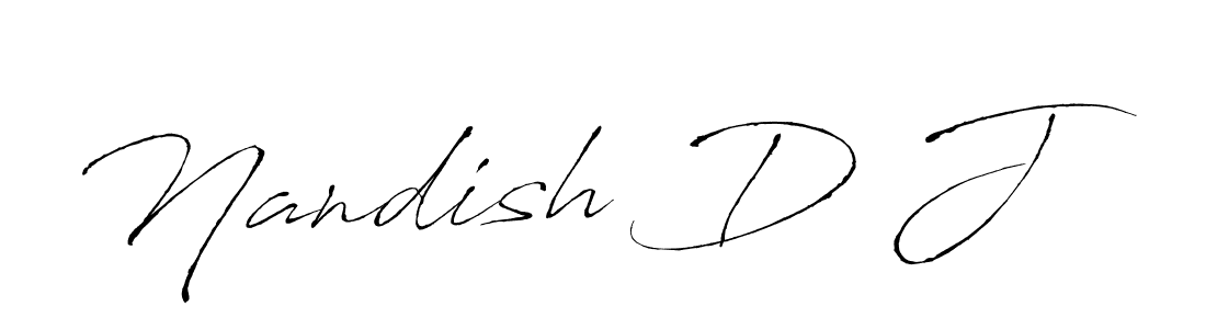 Make a beautiful signature design for name Nandish D J. Use this online signature maker to create a handwritten signature for free. Nandish D J signature style 6 images and pictures png