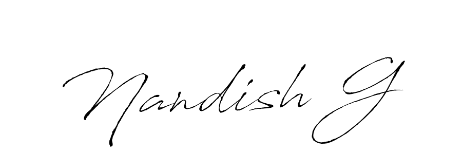 Also we have Nandish G name is the best signature style. Create professional handwritten signature collection using Antro_Vectra autograph style. Nandish G signature style 6 images and pictures png