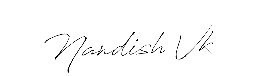 How to make Nandish Vk signature? Antro_Vectra is a professional autograph style. Create handwritten signature for Nandish Vk name. Nandish Vk signature style 6 images and pictures png