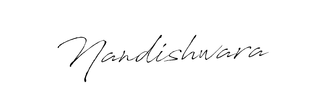 Use a signature maker to create a handwritten signature online. With this signature software, you can design (Antro_Vectra) your own signature for name Nandishwara. Nandishwara signature style 6 images and pictures png