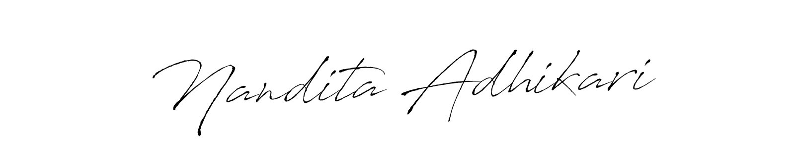 Here are the top 10 professional signature styles for the name Nandita Adhikari. These are the best autograph styles you can use for your name. Nandita Adhikari signature style 6 images and pictures png