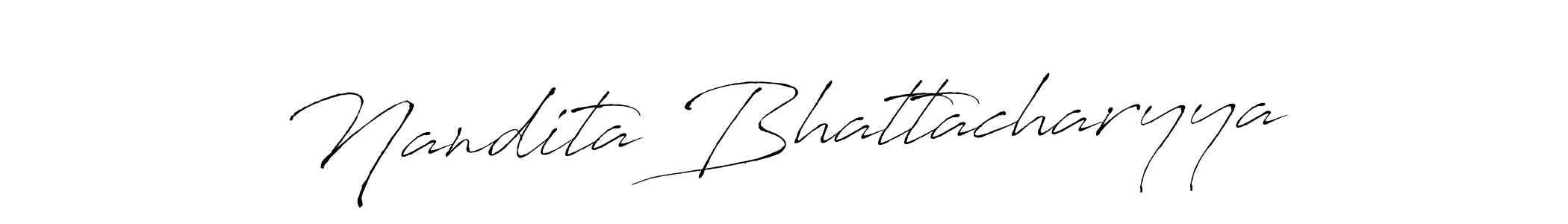 The best way (Antro_Vectra) to make a short signature is to pick only two or three words in your name. The name Nandita Bhattacharyya include a total of six letters. For converting this name. Nandita Bhattacharyya signature style 6 images and pictures png