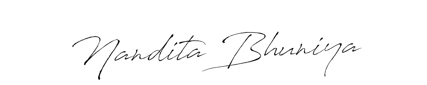 How to make Nandita Bhuniya signature? Antro_Vectra is a professional autograph style. Create handwritten signature for Nandita Bhuniya name. Nandita Bhuniya signature style 6 images and pictures png