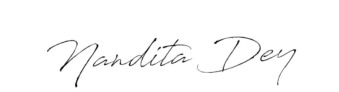 How to make Nandita Dey signature? Antro_Vectra is a professional autograph style. Create handwritten signature for Nandita Dey name. Nandita Dey signature style 6 images and pictures png