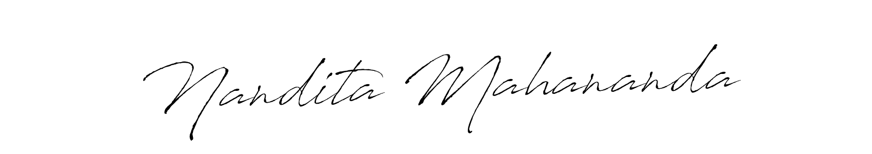 Nandita Mahananda stylish signature style. Best Handwritten Sign (Antro_Vectra) for my name. Handwritten Signature Collection Ideas for my name Nandita Mahananda. Nandita Mahananda signature style 6 images and pictures png