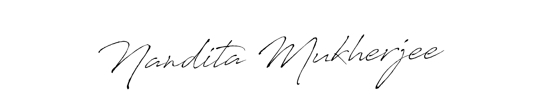 Create a beautiful signature design for name Nandita Mukherjee. With this signature (Antro_Vectra) fonts, you can make a handwritten signature for free. Nandita Mukherjee signature style 6 images and pictures png