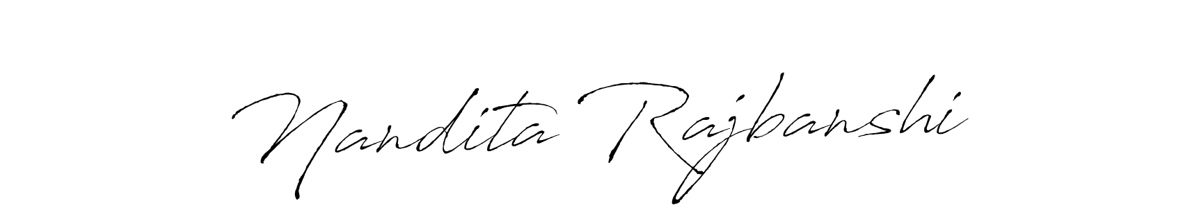 Antro_Vectra is a professional signature style that is perfect for those who want to add a touch of class to their signature. It is also a great choice for those who want to make their signature more unique. Get Nandita Rajbanshi name to fancy signature for free. Nandita Rajbanshi signature style 6 images and pictures png
