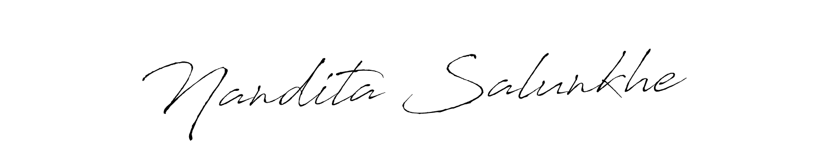 Create a beautiful signature design for name Nandita Salunkhe. With this signature (Antro_Vectra) fonts, you can make a handwritten signature for free. Nandita Salunkhe signature style 6 images and pictures png