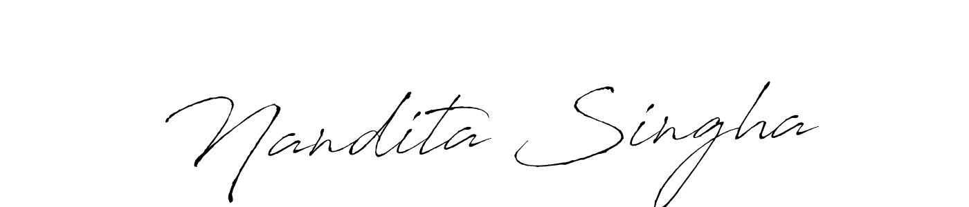 How to make Nandita Singha name signature. Use Antro_Vectra style for creating short signs online. This is the latest handwritten sign. Nandita Singha signature style 6 images and pictures png