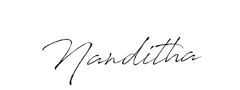 You should practise on your own different ways (Antro_Vectra) to write your name (Nanditha) in signature. don't let someone else do it for you. Nanditha signature style 6 images and pictures png