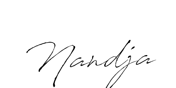 if you are searching for the best signature style for your name Nandja. so please give up your signature search. here we have designed multiple signature styles  using Antro_Vectra. Nandja signature style 6 images and pictures png