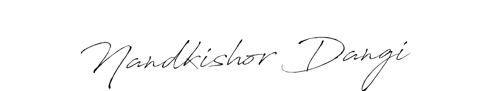 Also we have Nandkishor Dangi name is the best signature style. Create professional handwritten signature collection using Antro_Vectra autograph style. Nandkishor Dangi signature style 6 images and pictures png