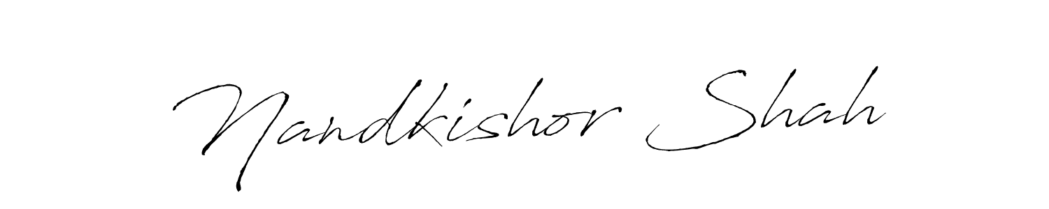 You should practise on your own different ways (Antro_Vectra) to write your name (Nandkishor Shah) in signature. don't let someone else do it for you. Nandkishor Shah signature style 6 images and pictures png