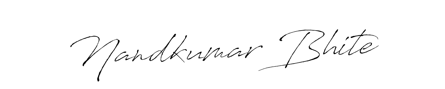 Design your own signature with our free online signature maker. With this signature software, you can create a handwritten (Antro_Vectra) signature for name Nandkumar Bhite. Nandkumar Bhite signature style 6 images and pictures png