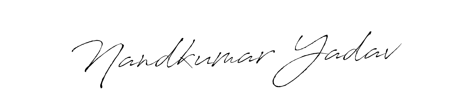 Make a beautiful signature design for name Nandkumar Yadav. With this signature (Antro_Vectra) style, you can create a handwritten signature for free. Nandkumar Yadav signature style 6 images and pictures png