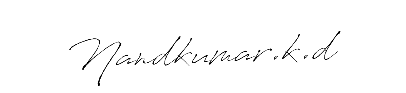 You should practise on your own different ways (Antro_Vectra) to write your name (Nandkumar.k.d) in signature. don't let someone else do it for you. Nandkumar.k.d signature style 6 images and pictures png