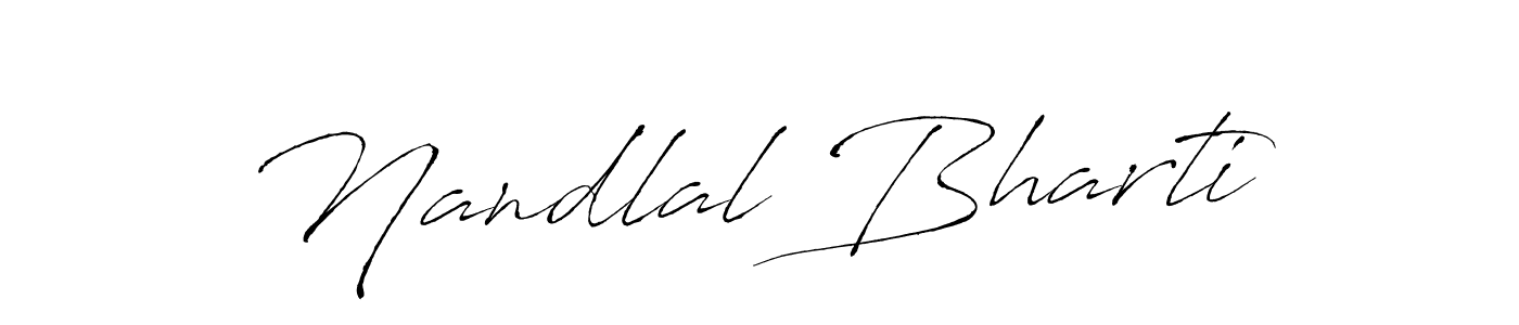 Use a signature maker to create a handwritten signature online. With this signature software, you can design (Antro_Vectra) your own signature for name Nandlal Bharti. Nandlal Bharti signature style 6 images and pictures png