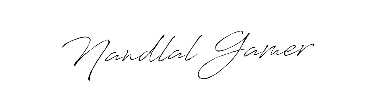 Use a signature maker to create a handwritten signature online. With this signature software, you can design (Antro_Vectra) your own signature for name Nandlal Gamer. Nandlal Gamer signature style 6 images and pictures png