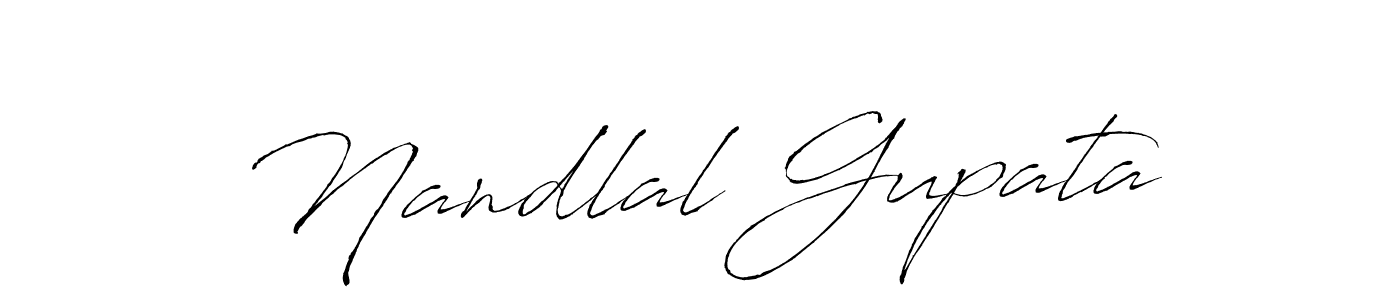 How to make Nandlal Gupata name signature. Use Antro_Vectra style for creating short signs online. This is the latest handwritten sign. Nandlal Gupata signature style 6 images and pictures png