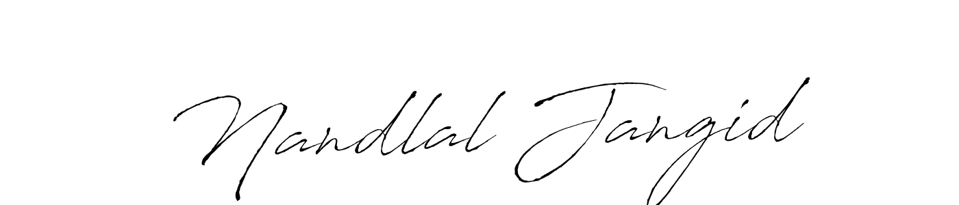 How to make Nandlal Jangid signature? Antro_Vectra is a professional autograph style. Create handwritten signature for Nandlal Jangid name. Nandlal Jangid signature style 6 images and pictures png