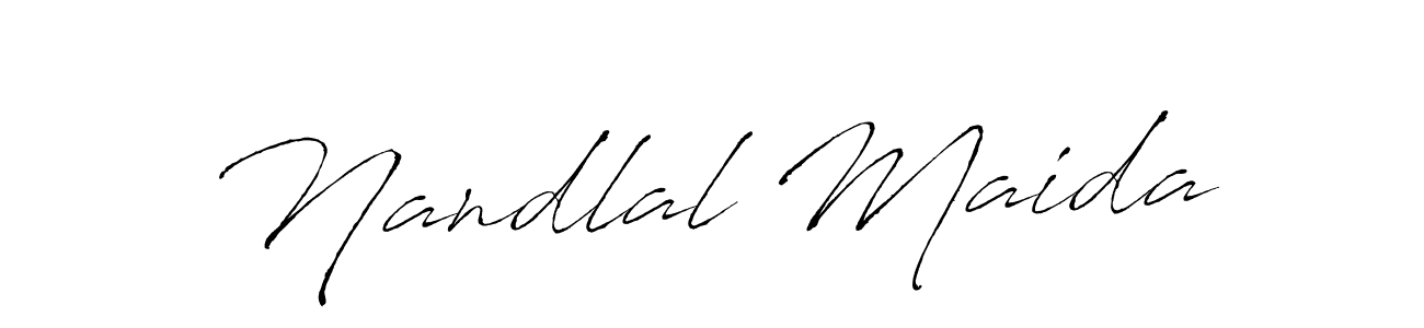 Also You can easily find your signature by using the search form. We will create Nandlal Maida name handwritten signature images for you free of cost using Antro_Vectra sign style. Nandlal Maida signature style 6 images and pictures png