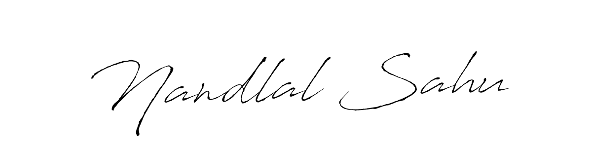 The best way (Antro_Vectra) to make a short signature is to pick only two or three words in your name. The name Nandlal Sahu include a total of six letters. For converting this name. Nandlal Sahu signature style 6 images and pictures png