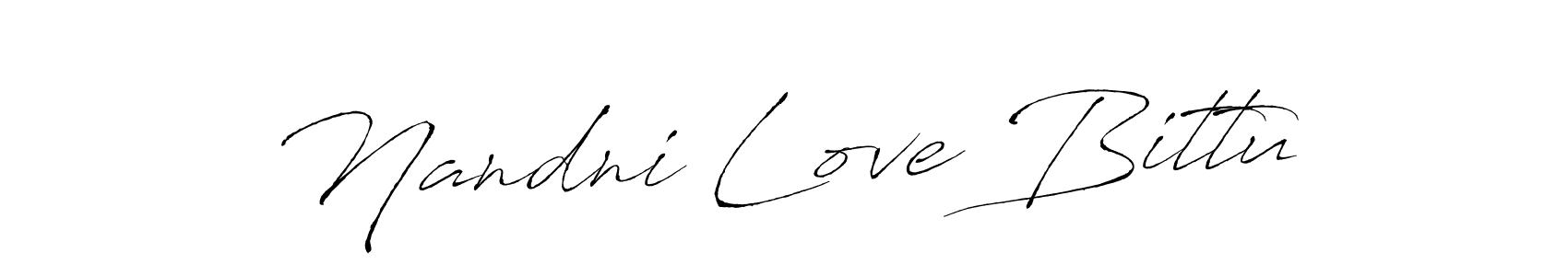Make a beautiful signature design for name Nandni Love Bittu. With this signature (Antro_Vectra) style, you can create a handwritten signature for free. Nandni Love Bittu signature style 6 images and pictures png