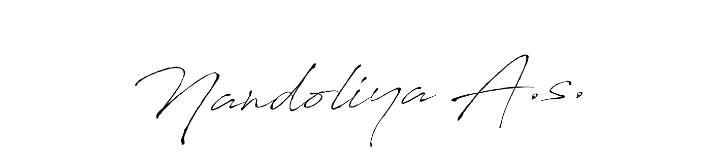 Use a signature maker to create a handwritten signature online. With this signature software, you can design (Antro_Vectra) your own signature for name Nandoliya A.s.. Nandoliya A.s. signature style 6 images and pictures png