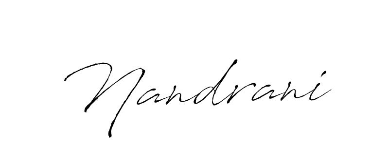 The best way (Antro_Vectra) to make a short signature is to pick only two or three words in your name. The name Nandrani include a total of six letters. For converting this name. Nandrani signature style 6 images and pictures png