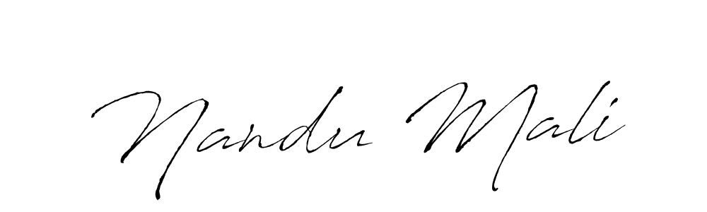 How to make Nandu Mali signature? Antro_Vectra is a professional autograph style. Create handwritten signature for Nandu Mali name. Nandu Mali signature style 6 images and pictures png