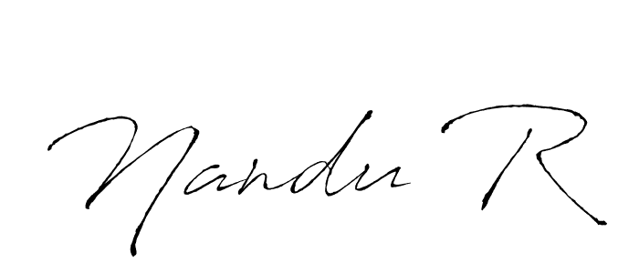 You should practise on your own different ways (Antro_Vectra) to write your name (Nandu R) in signature. don't let someone else do it for you. Nandu R signature style 6 images and pictures png