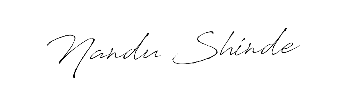 Also You can easily find your signature by using the search form. We will create Nandu Shinde name handwritten signature images for you free of cost using Antro_Vectra sign style. Nandu Shinde signature style 6 images and pictures png