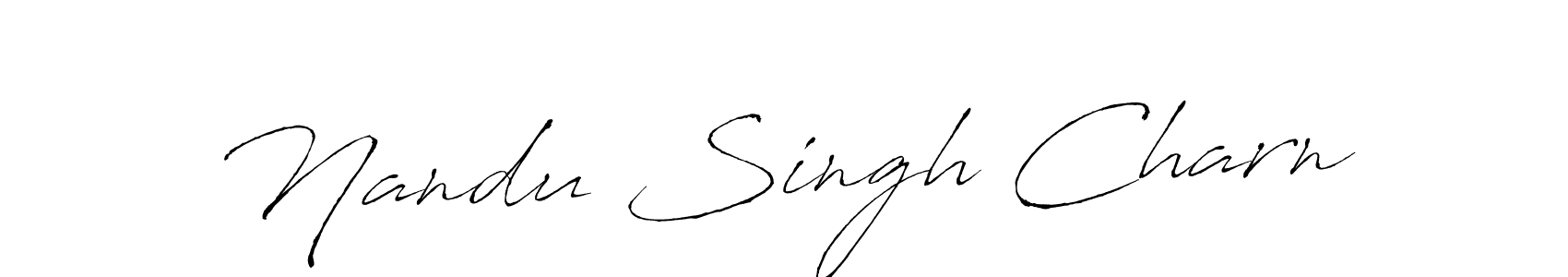 How to make Nandu Singh Charn signature? Antro_Vectra is a professional autograph style. Create handwritten signature for Nandu Singh Charn name. Nandu Singh Charn signature style 6 images and pictures png