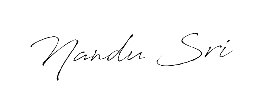 You should practise on your own different ways (Antro_Vectra) to write your name (Nandu Sri) in signature. don't let someone else do it for you. Nandu Sri signature style 6 images and pictures png