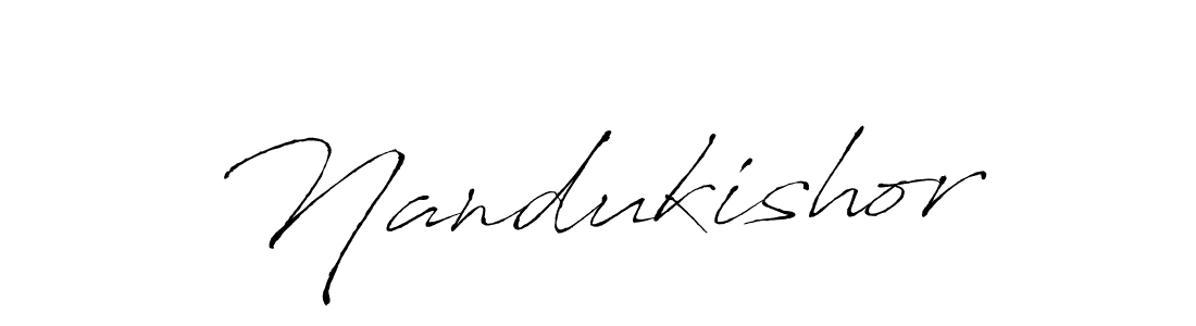 How to make Nandukishor name signature. Use Antro_Vectra style for creating short signs online. This is the latest handwritten sign. Nandukishor signature style 6 images and pictures png