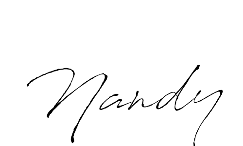 Make a beautiful signature design for name Nandy. With this signature (Antro_Vectra) style, you can create a handwritten signature for free. Nandy signature style 6 images and pictures png