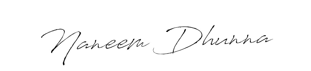 Create a beautiful signature design for name Naneem Dhunna. With this signature (Antro_Vectra) fonts, you can make a handwritten signature for free. Naneem Dhunna signature style 6 images and pictures png