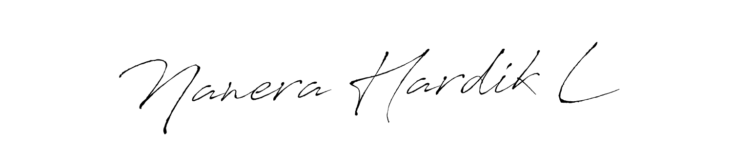 Also we have Nanera Hardik L name is the best signature style. Create professional handwritten signature collection using Antro_Vectra autograph style. Nanera Hardik L signature style 6 images and pictures png